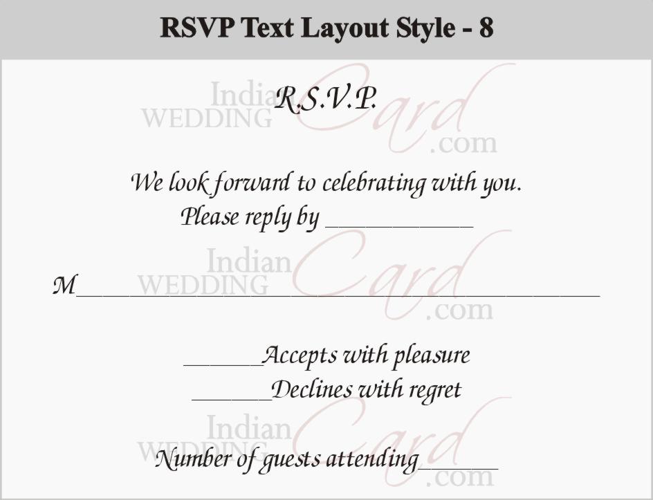 A quick guide to wedding RSVP wording etiquette Indian Wedding Card's